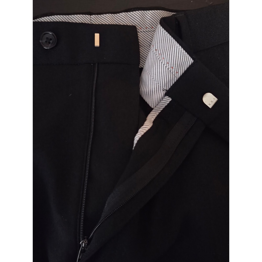Men's size 40 pants Peter Millar Crown Sport Black Flat front Polyester - Picture 9 of 9